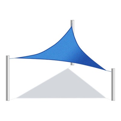 ALEKO Triangular 10' x 10' x 10' Waterproof Sun Shade Sail Canopy Sun Shelter, Ivory   551234287